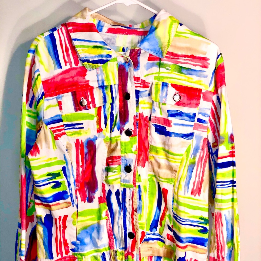 Draper’s & Damon retro vintage printed jean jacket